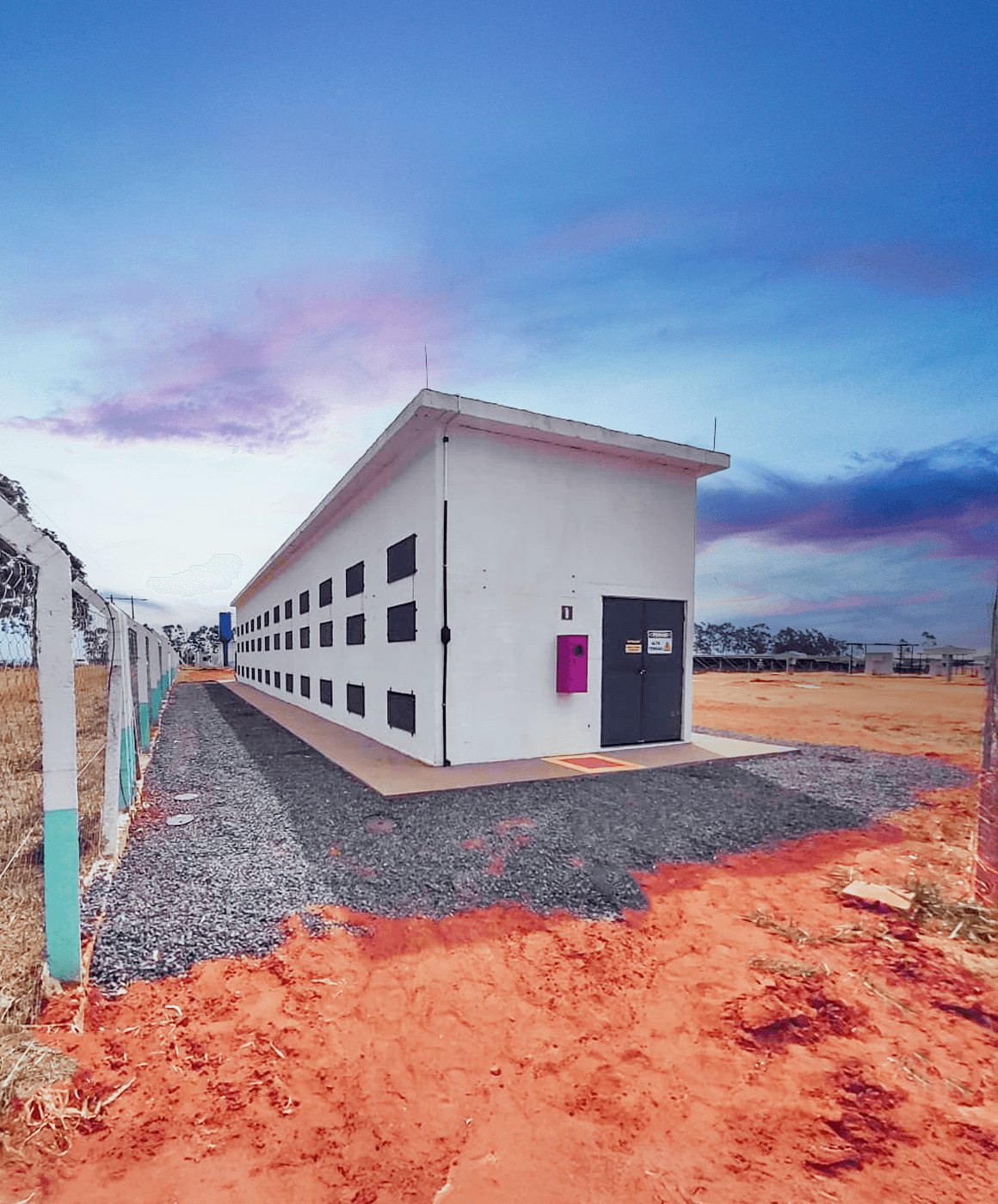 Subestação de alvenaria construída pela Nexo